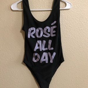 black onepiece swimsuit